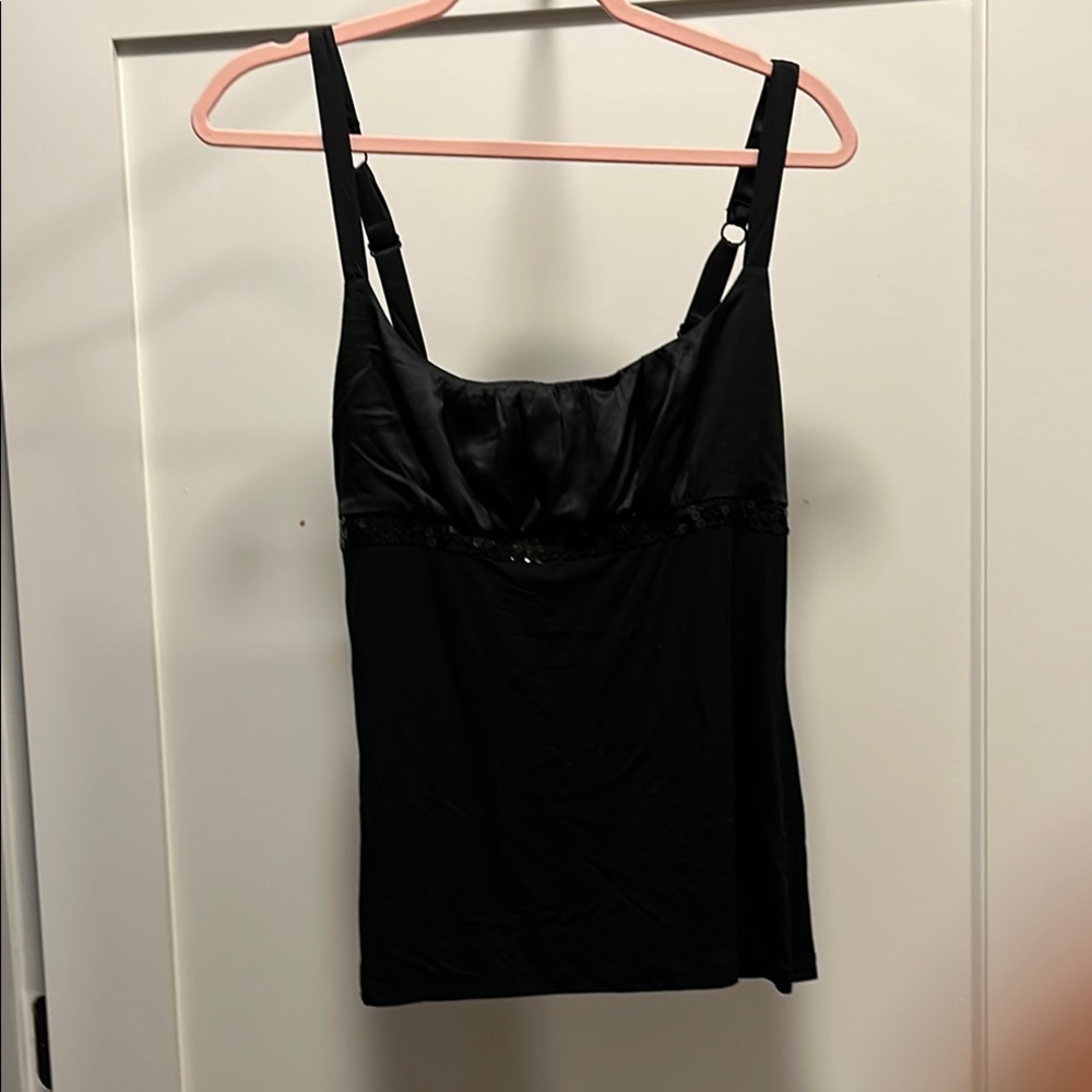 The Limited Charcoal Satin Blouse